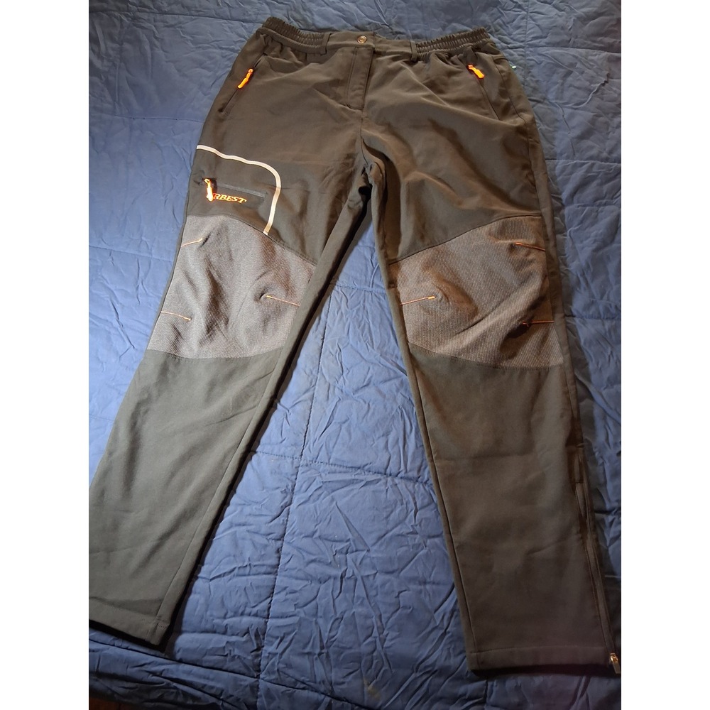 URBEST Womens Softshell Hiking Pants Black Fleece Lined Outdoor Trousers Size 16